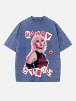 Miley Cyrus Print Round Neck T-shirt