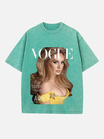 Adele Print Round Neck T-shirt