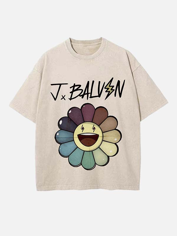 J Balvin Print Round Neck T-shirt