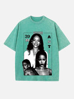 Rihanna Print Round Neck T-shirt