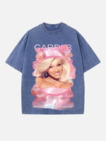 Cardi B Print Round Neck T-shirt