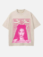 Lana Del Rey Print Round Neck T-shirt