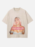 Karol G Print Round Neck T-shirt