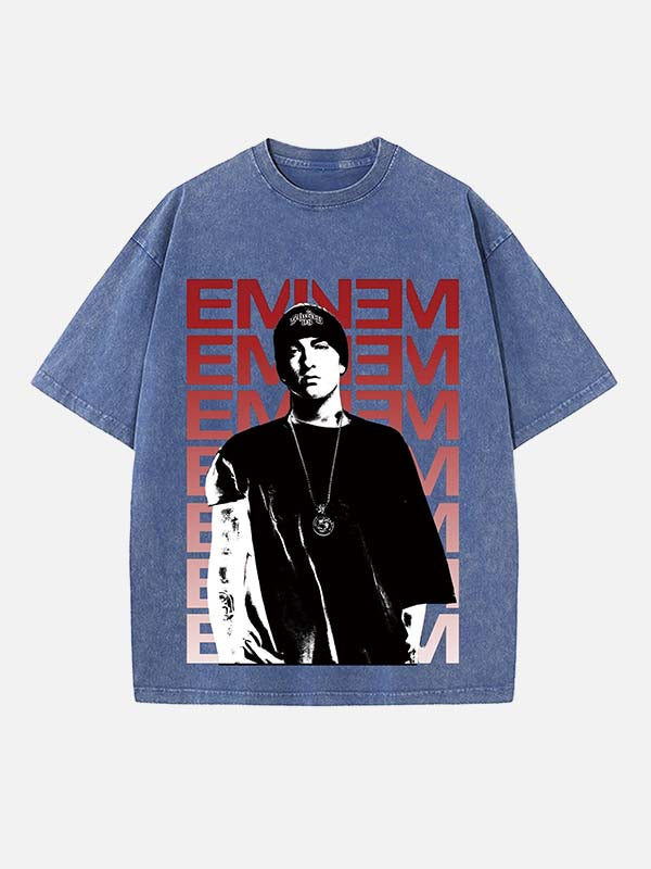 Eminem Print Round Neck T-shirt