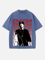 Eminem Print Round Neck T-shirt
