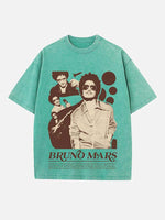 Bruno Mars Print Round Neck T-shirt