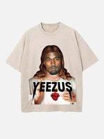 Kanye West Print Round Neck T-shirt