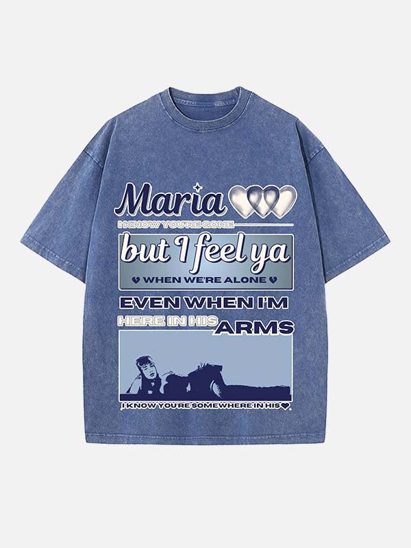 Dua Lipa Print Round Neck T-shirt