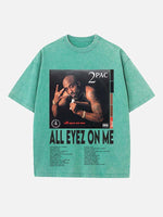 2Pac Print Round Neck T-shirt
