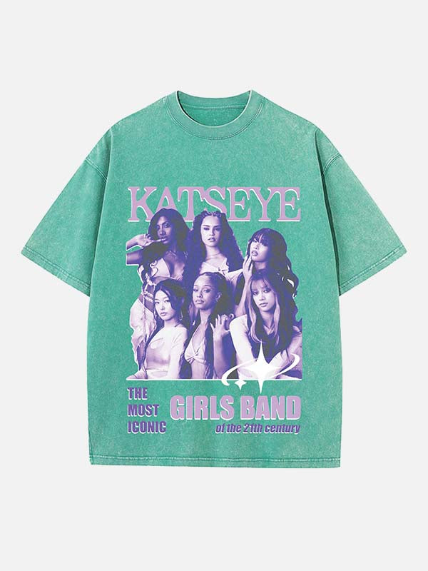 KATSEYE Print Round Neck T-shirt