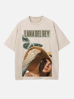 Lana Del Rey Print Round Neck T-shirt