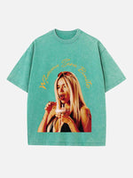 Karol G Print Round Neck T-shirt