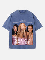Mariah Carey Print Round Neck T-shirt
