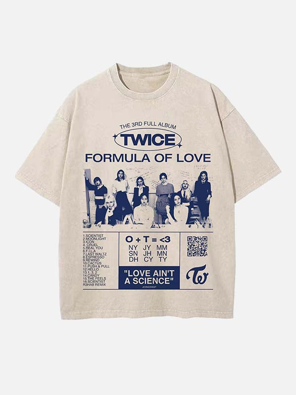 TWICE Print Round Neck T-shirt