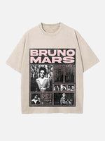 Bruno Mars Print Round Neck T-shirt