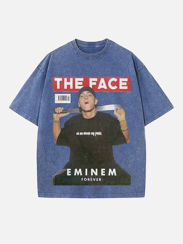 Eminem Print Round Neck T-shirt