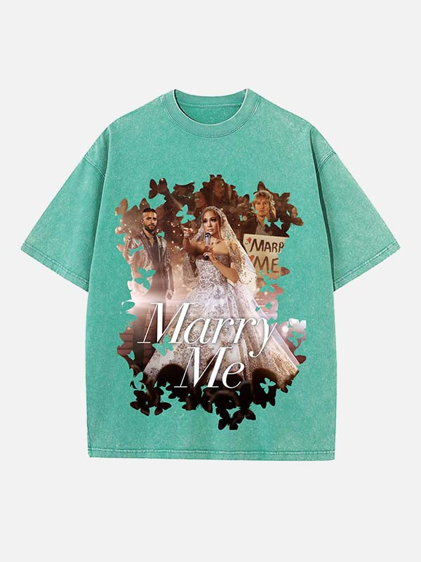 Jennifer Lopez Print Round Neck T-shirt