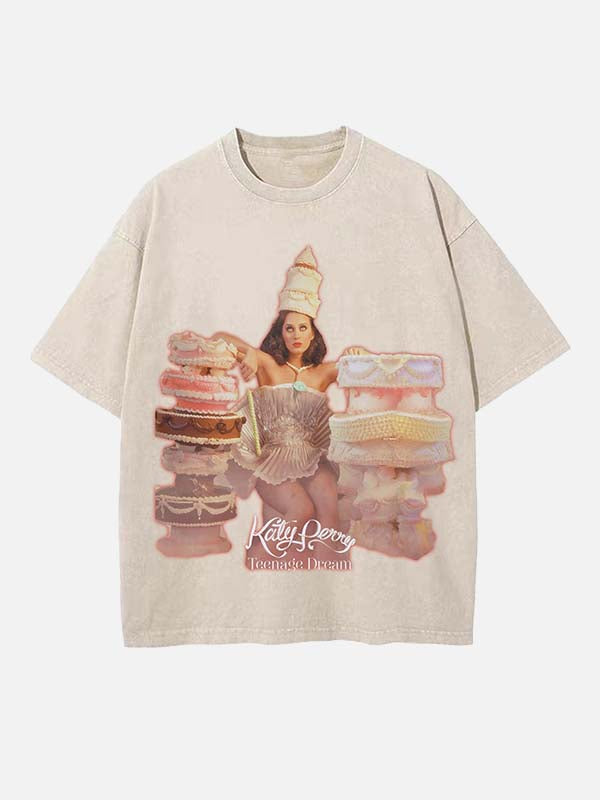 Katy Perry Print Round Neck T-shirt