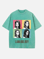 Lana Del Rey Print Round Neck T-shirt