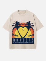 Maroon 5 Print Round Neck T-shirt