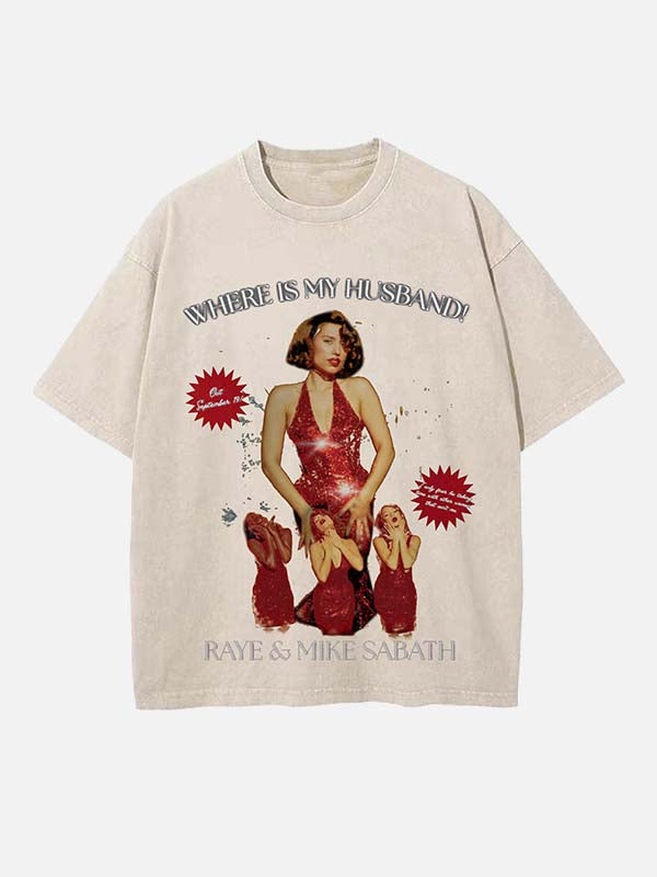 Raye Print Round Neck T-shirt