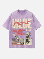 Post Malone Print Round Neck T-shirt