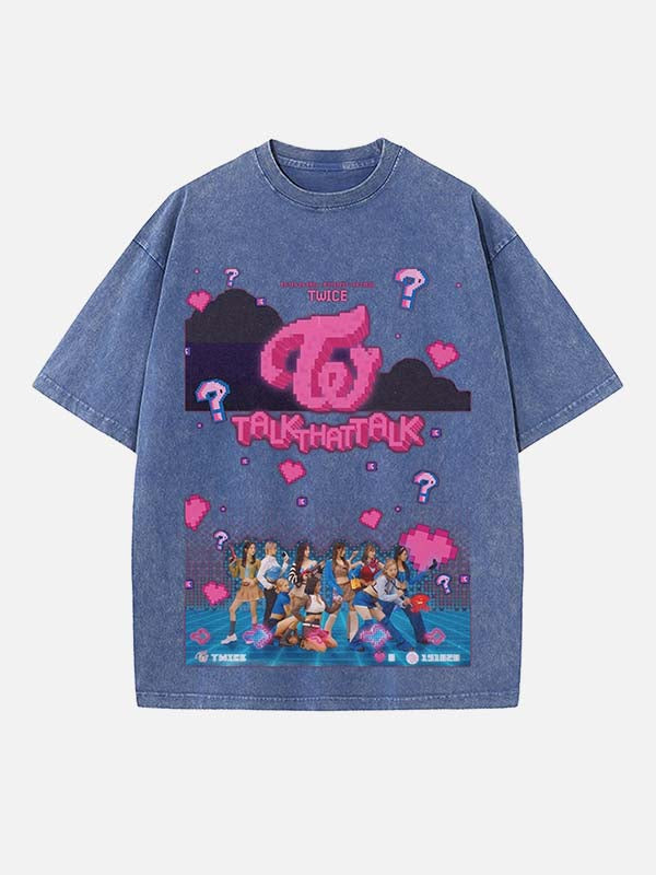 TWICE Print Round Neck T-shirt