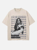 Tate McRae Print Round Neck T-shirt
