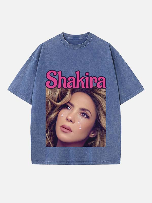 Shakira Print Round Neck T-shirt