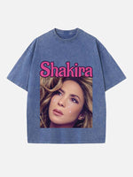 Shakira Print Round Neck T-shirt