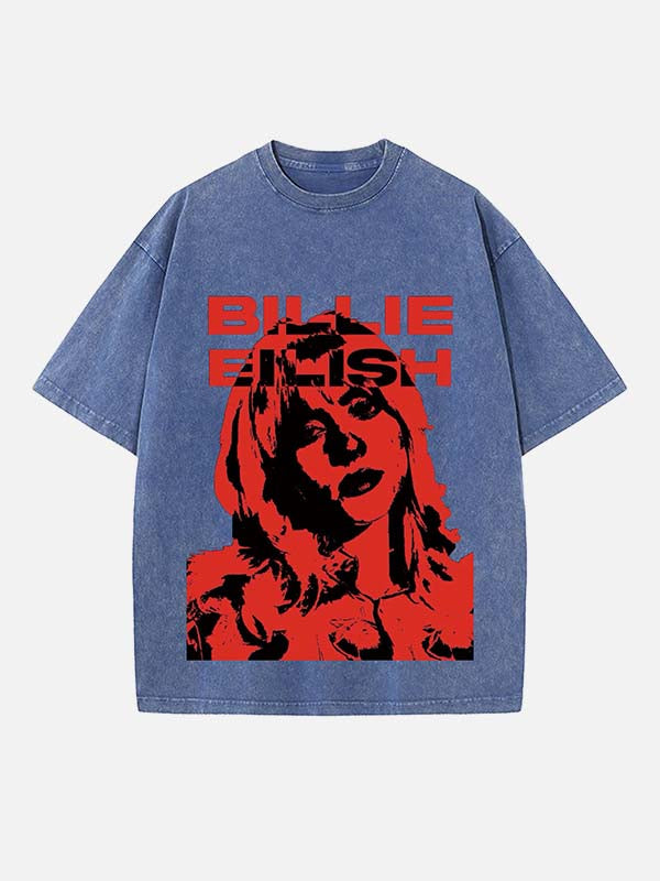 Billie Eilish Print Round Neck T-shirt