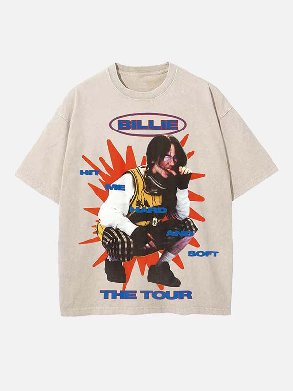 Billie Eilish Print Round Neck T-shirt