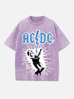 AC/DC Print Round Neck T-shirt