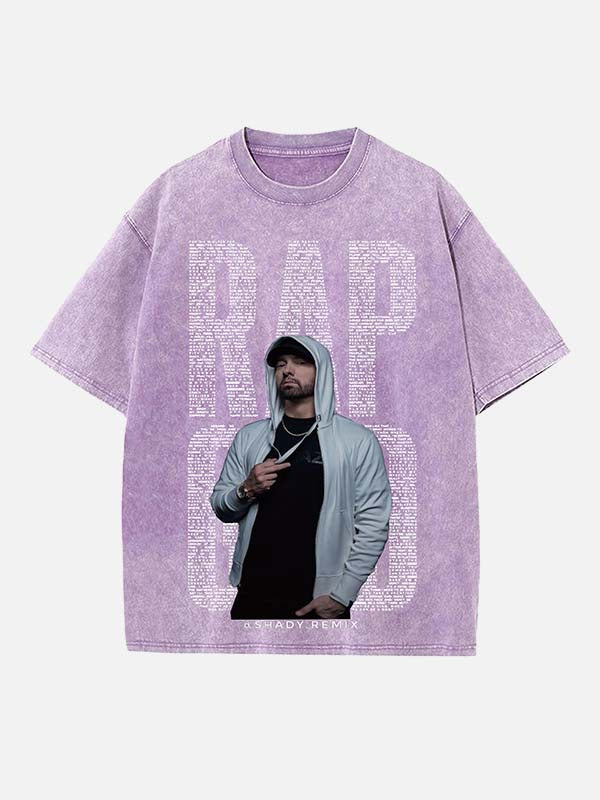 Eminem Print Round Neck T-shirt
