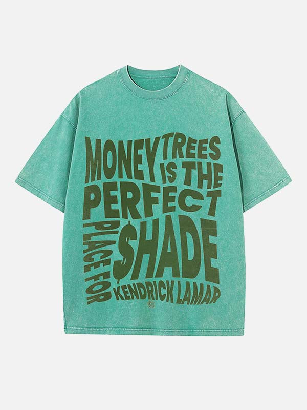 Kendrick Lamar Print Round Neck T-shirt