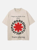 Red Hot Chili Peppers Print Round Neck T-shirt