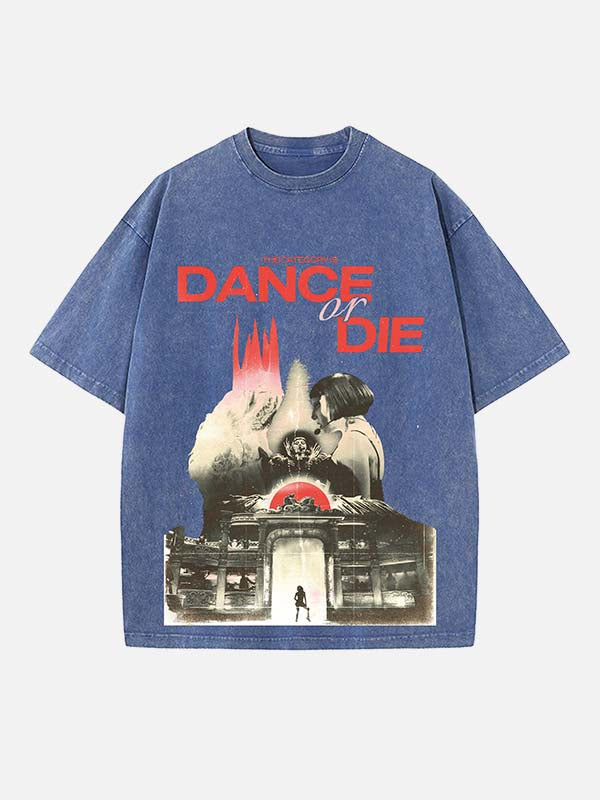 Lady Gaga Print Round Neck T-shirt