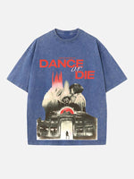 Lady Gaga Print Round Neck T-shirt