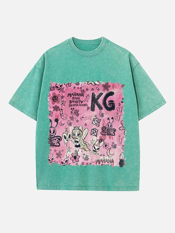 Karol G Print Round Neck T-shirt