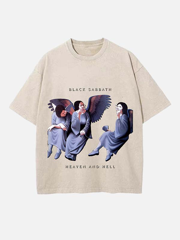 Black Sabbath Print Round Neck T-shirt