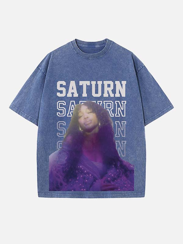 SZA Print Round Neck T-shirt