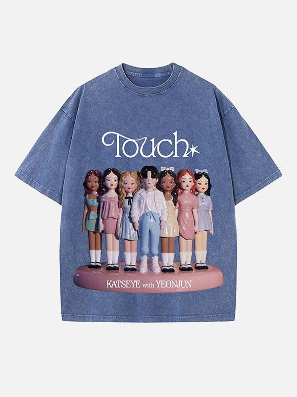 KATSEYE Print Round Neck T-shirt