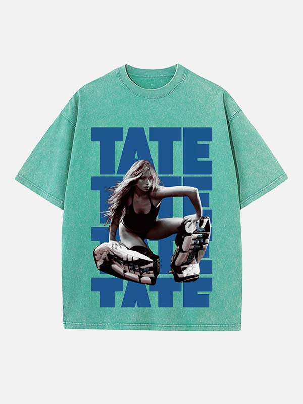 Tate McRae Print Round Neck T-shirt