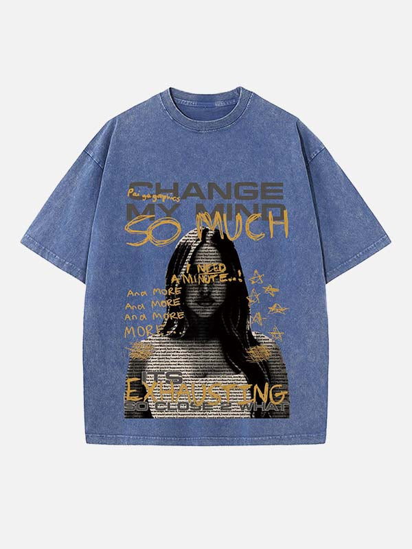 Tate McRae Print Round Neck T-shirt