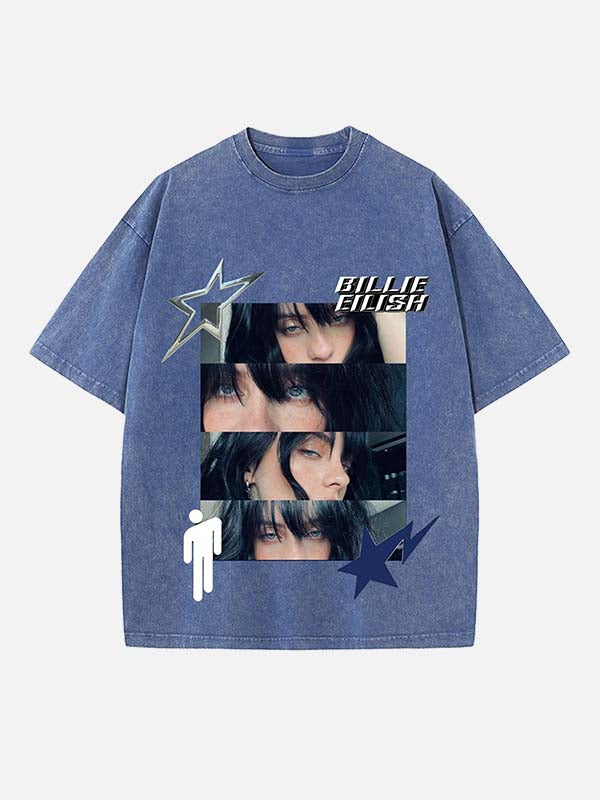 Billie Eilish Print Round Neck T-shirt