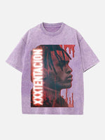 XXXTENTACION Print Round Neck T-shirt