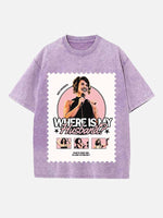 Raye Print Round Neck T-shirt