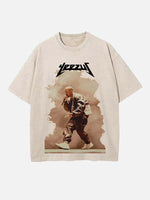 Kanye West Print Round Neck T-shirt