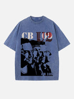 U2 Print Round Neck T-shirt