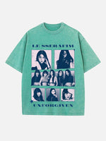 LE SSERAFIM Print Round Neck T-shirt